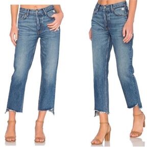 GRLFRND Helena Cropped Raw Hem Jeans in Close‎ to you Size 26